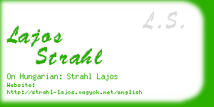 lajos strahl business card
